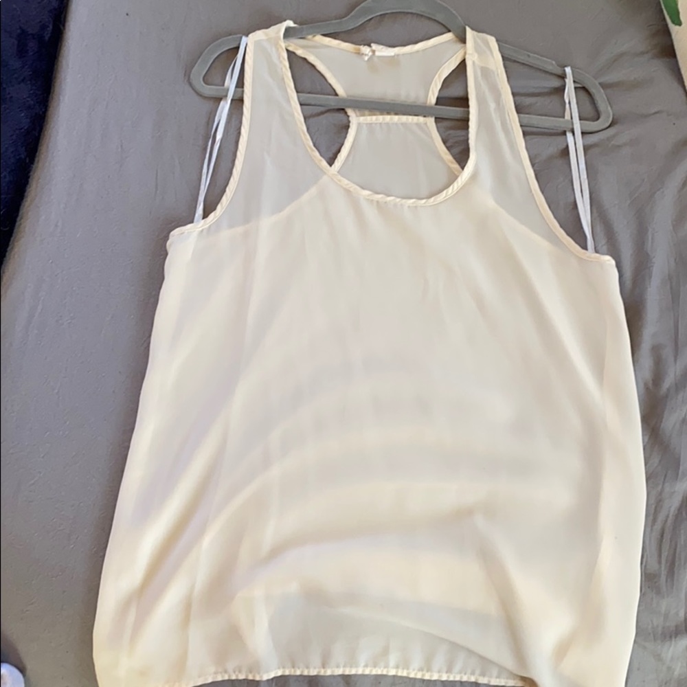 JAPNA CREAM RACERBACK TANK